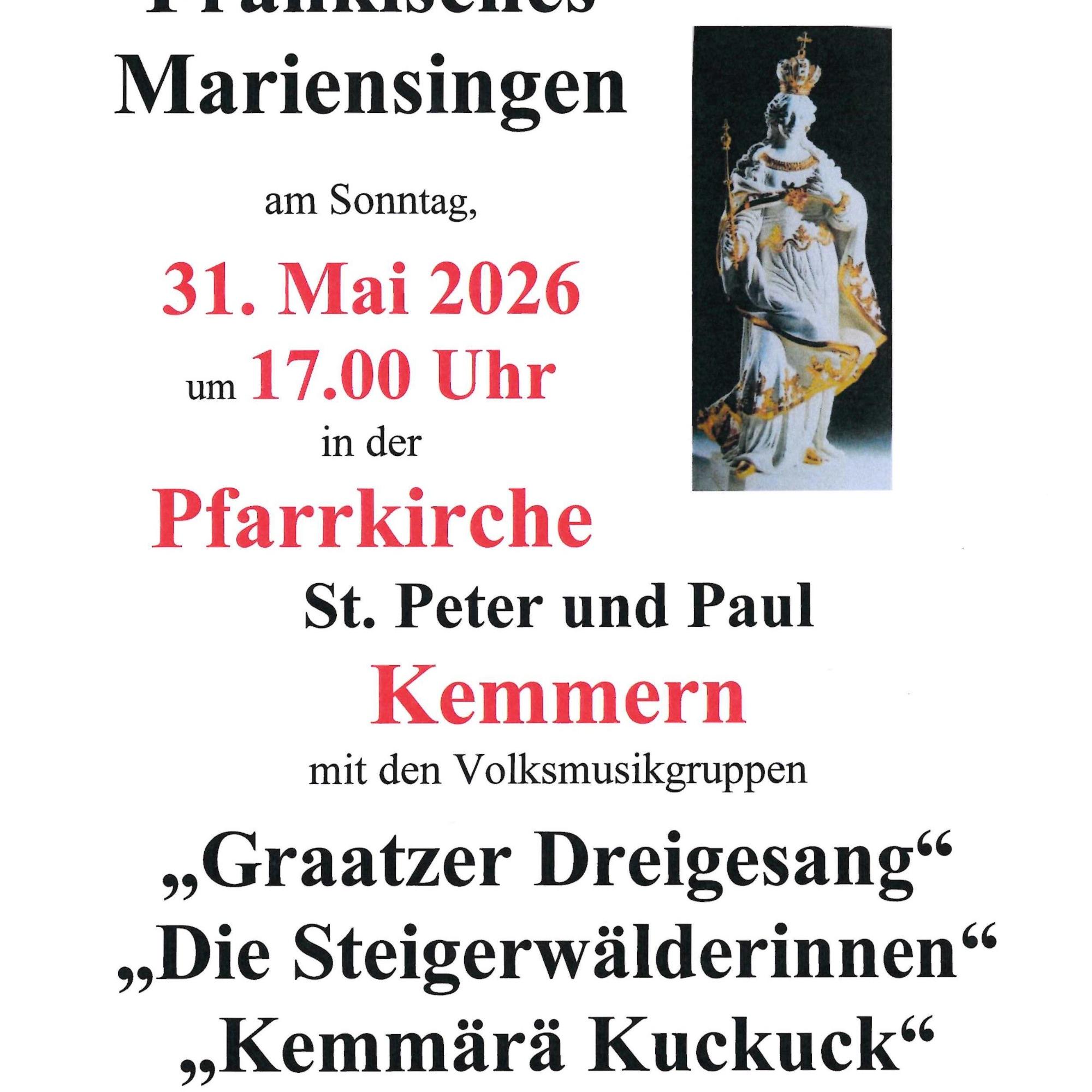 fränkisches Mariensingen Kemmärä Kuckuck