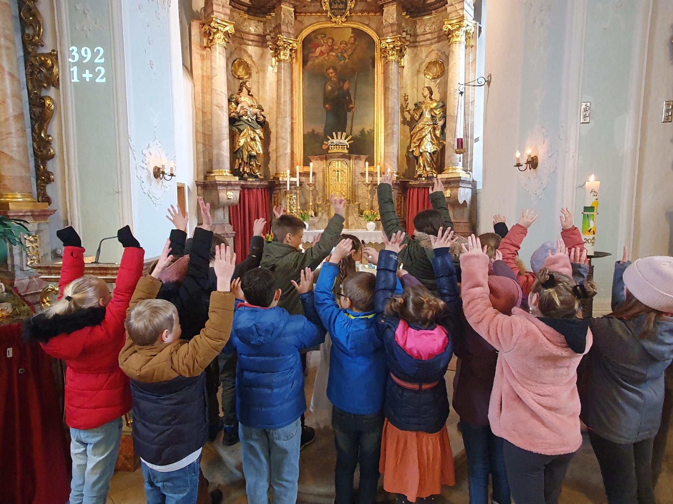 Bei einer Taufe in Ebing