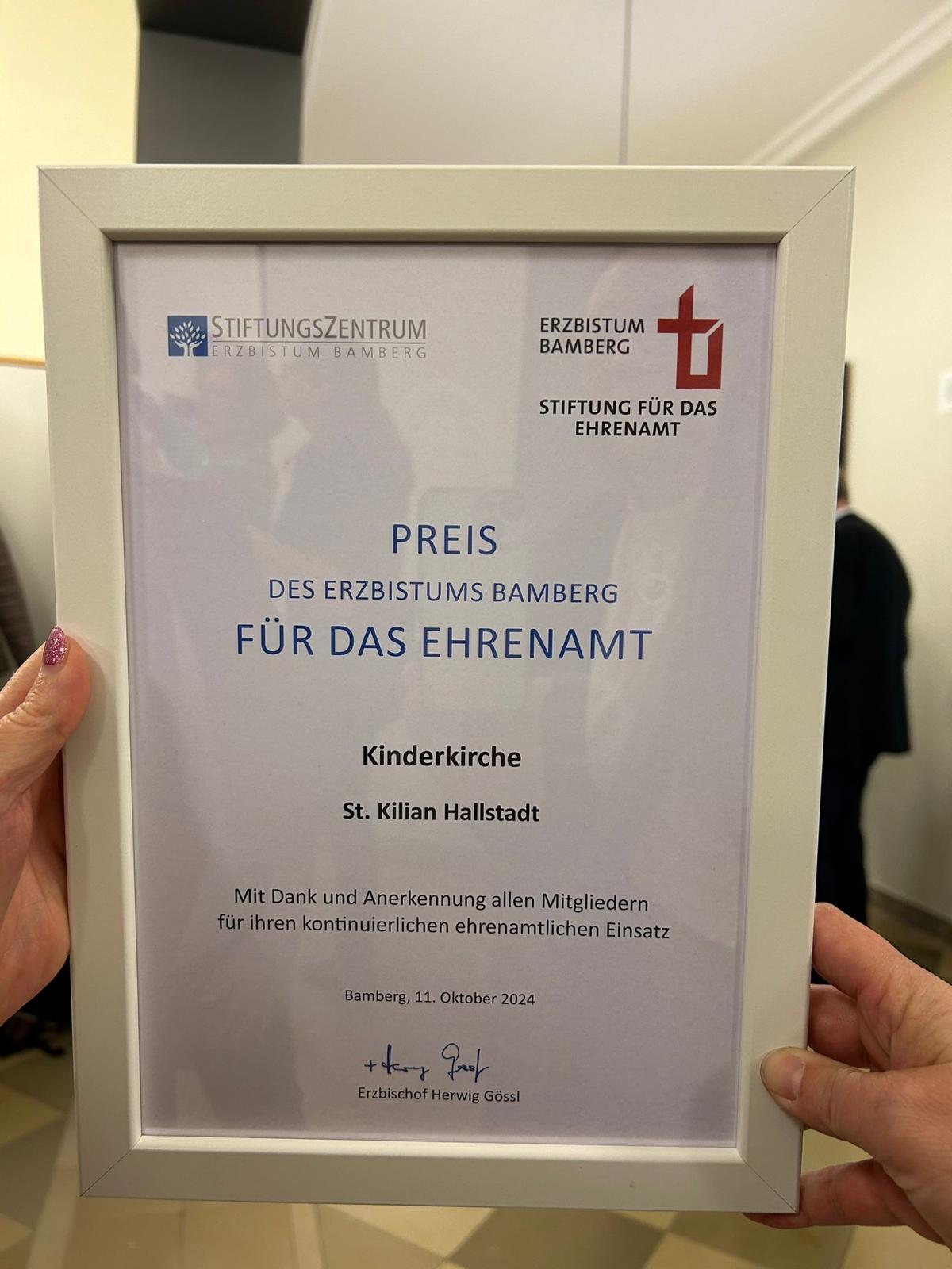 Ehrenamtspreis Kinderkirche