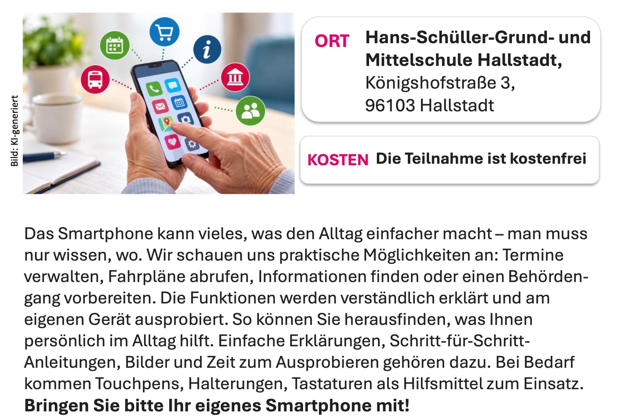 Plakat - Vortrag - Digitaler-Begleiter Hallstadt