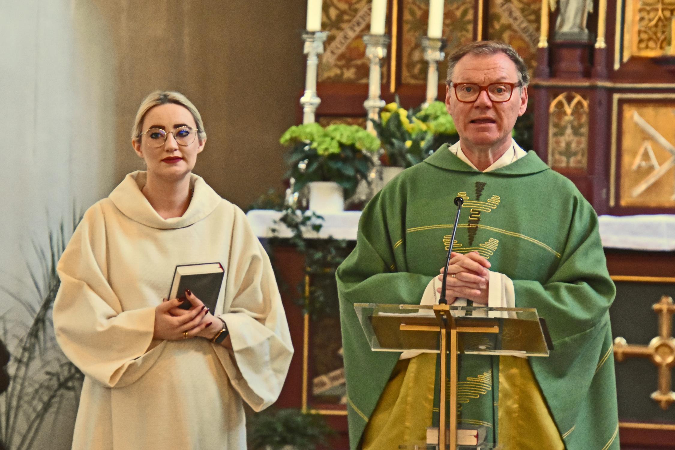Pastoralreferentin Anna Schreiber und Pfarrvikar Dieter Lankes